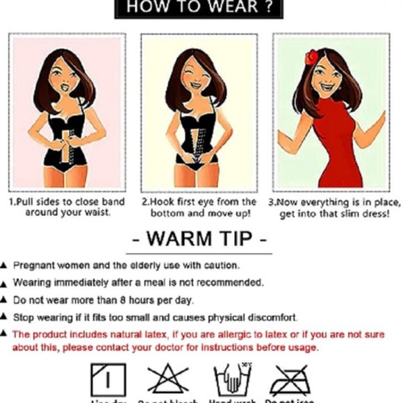 YIANNA Latex Waist Trainer for Women Underbust Cincher Corset Size M (Flaw) - Picture 7 of 12